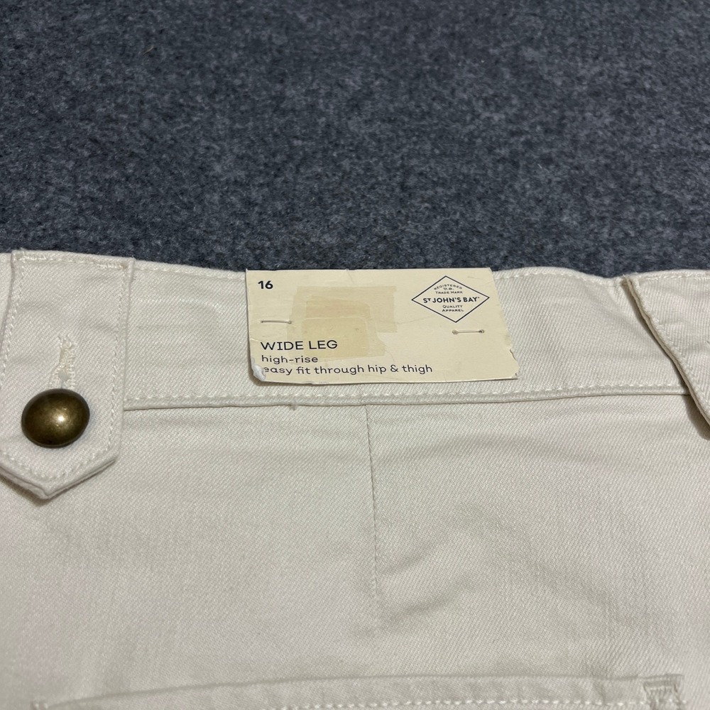 St. John's Bay Womens High Rise Wide Leg Birch Jean Size 16 - Picture 11 of 12